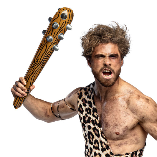 Massue de Caveman Marron avec Clous - Accessoire Déguisement