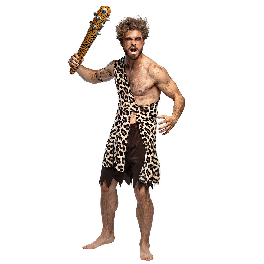 Massue de Caveman Marron avec Clous - Accessoire Déguisement