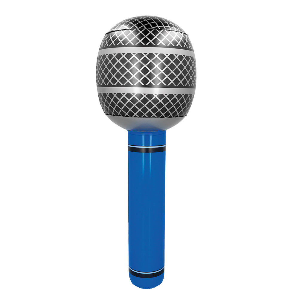 Microphone Gonflable Bleu Inflatable - Accessoire Fête Karaoké