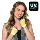 Gants Filet Néon Phosphorescent UV Blacklight - Déguisement Années 80