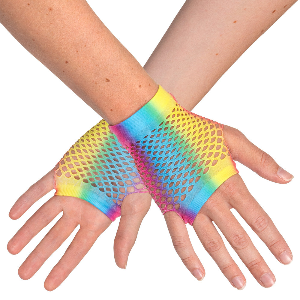 Gants Filet Rainbow UV Blacklight - 2 Paires Neon