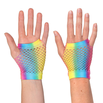 Gants Filet Rainbow UV Blacklight - 2 Paires Neon