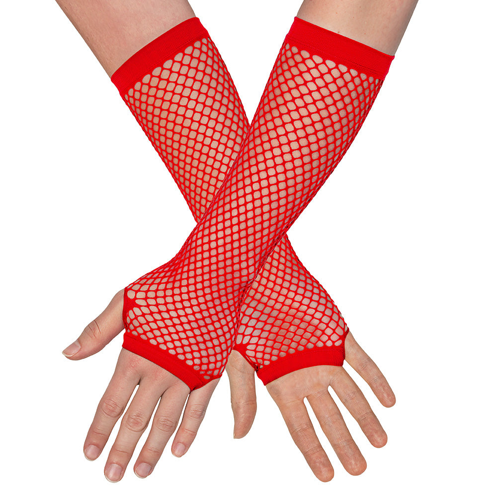 Gants Filet Rouge - Accessoire Années 80 & Disco