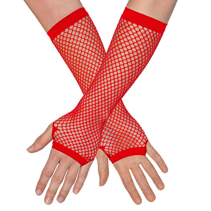 Gants Filet Rouge - Accessoire Années 80 & Disco