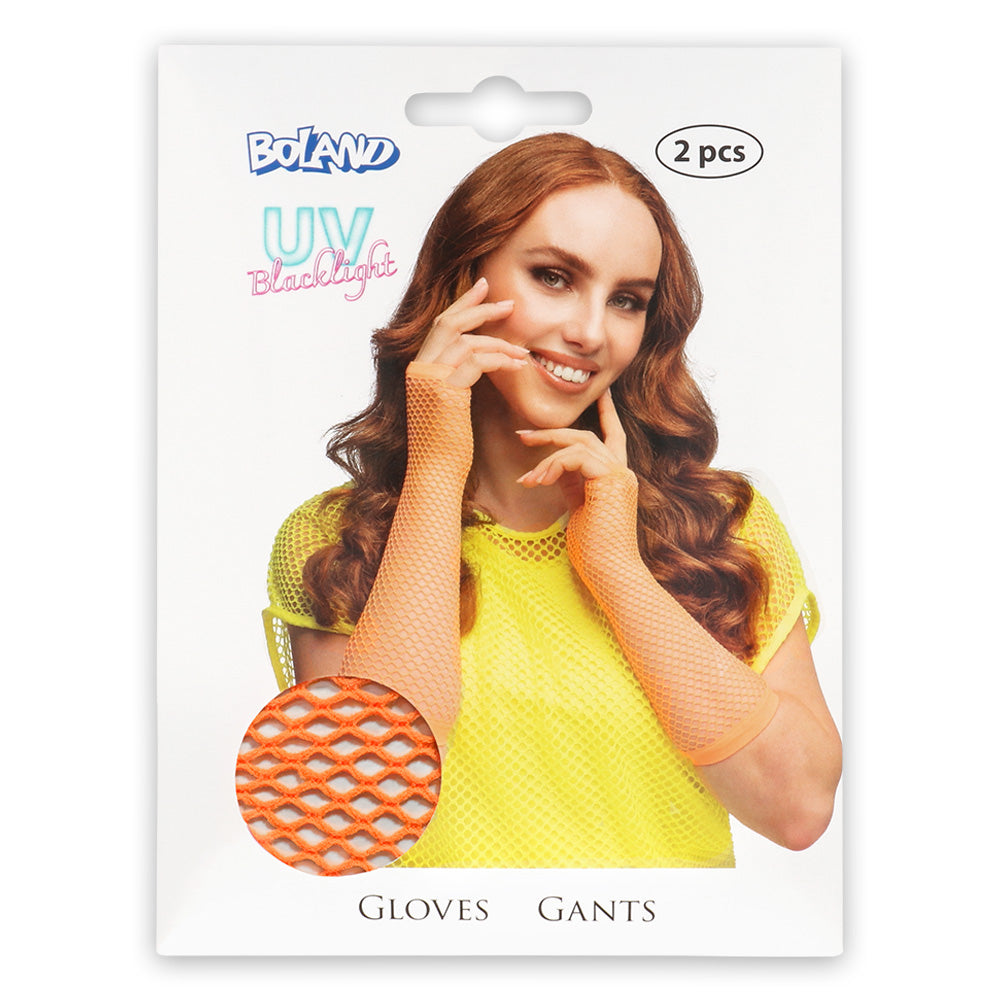 Gants Résille Fluo UV Blacklight - Accessoire Années 80