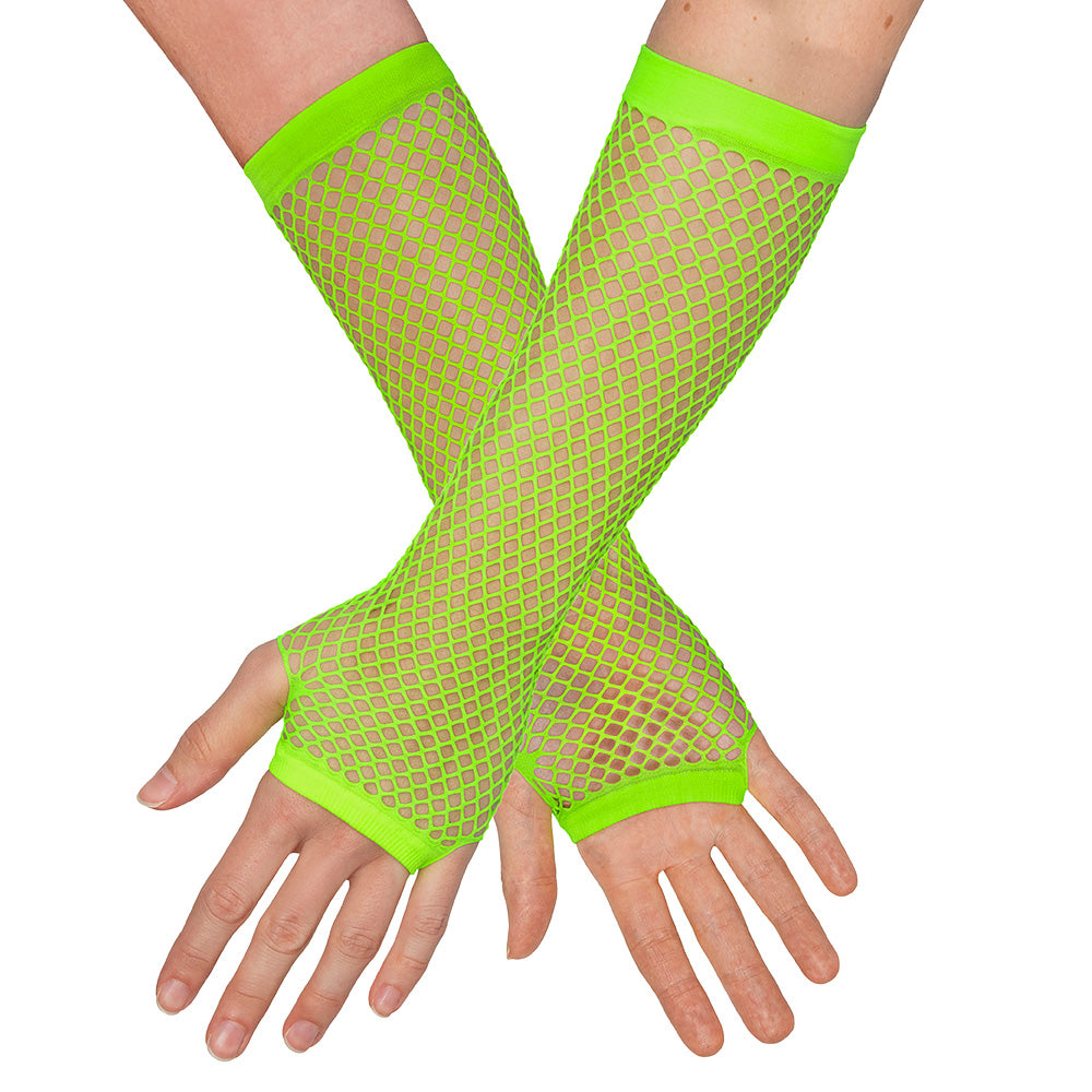 Gants Filet Fluo UV Blacklight - Accessoire Années 80