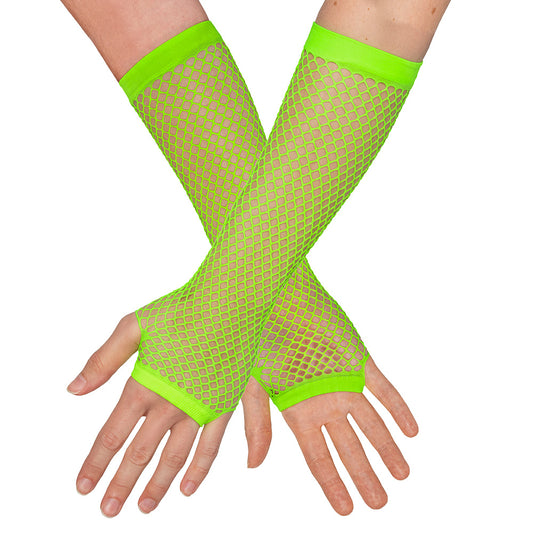 Gants Filet Fluo UV Blacklight - Accessoire Années 80