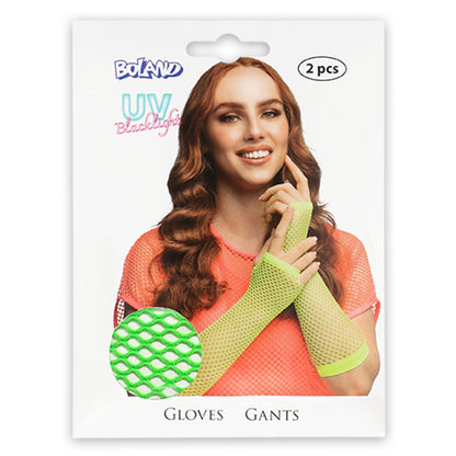 Gants Filet Fluo UV Blacklight - Accessoire Années 80