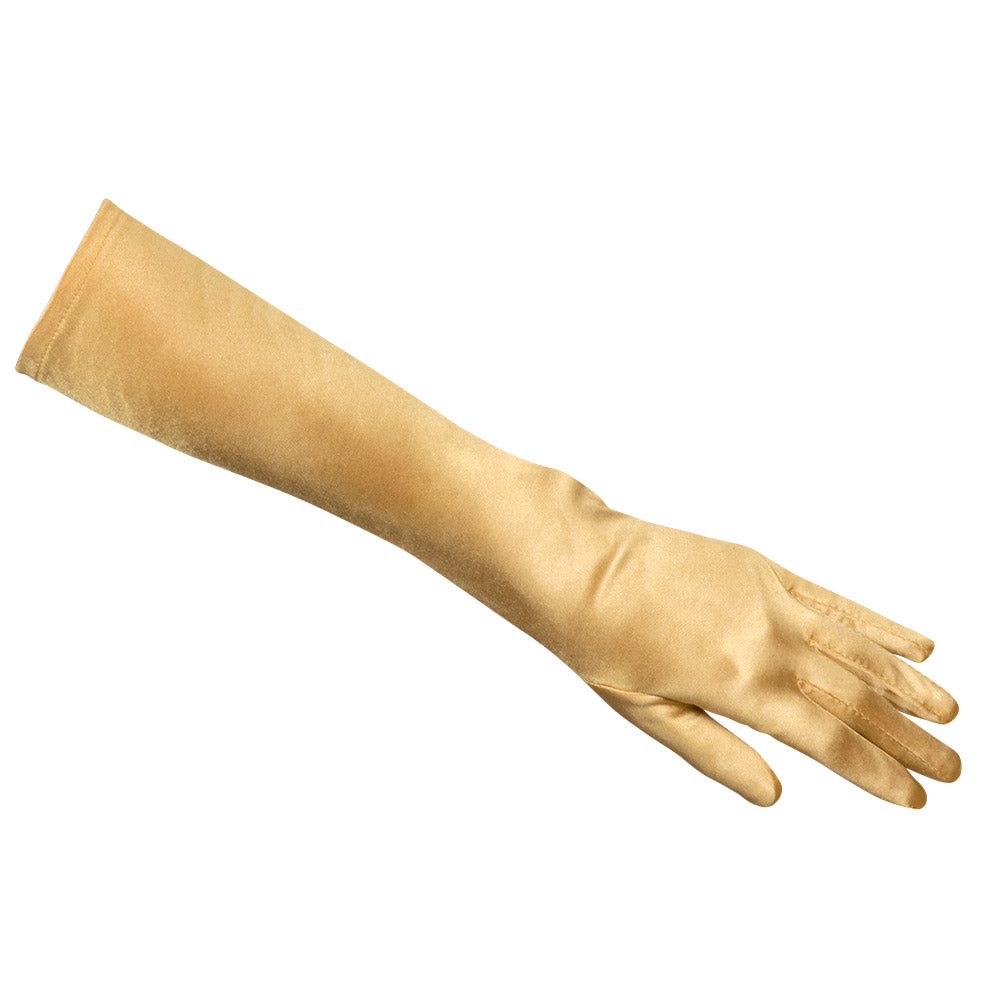 Gants Longs Dorés Satin Luxe - Accessoire Soirée & Déguisement