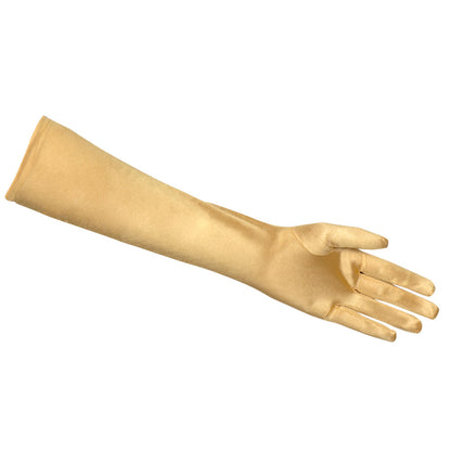 Gants Longs Dorés Satin Luxe - Accessoire Soirée & Déguisement