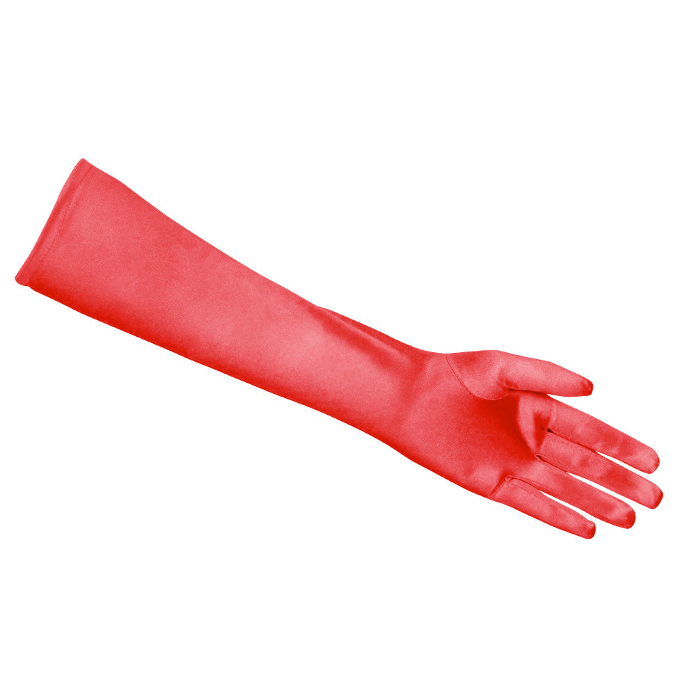 Gants Longs Rouges Satin - Accessoire Déguisement Élégant