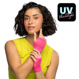 Gants Filet Rose Fluo UV Blacklight - Accessoire Disco & Fête