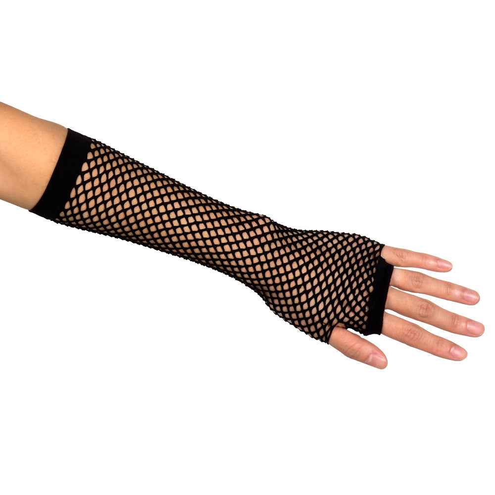 Mitaines Résille Noires - Gants sans Doigts Années 80
