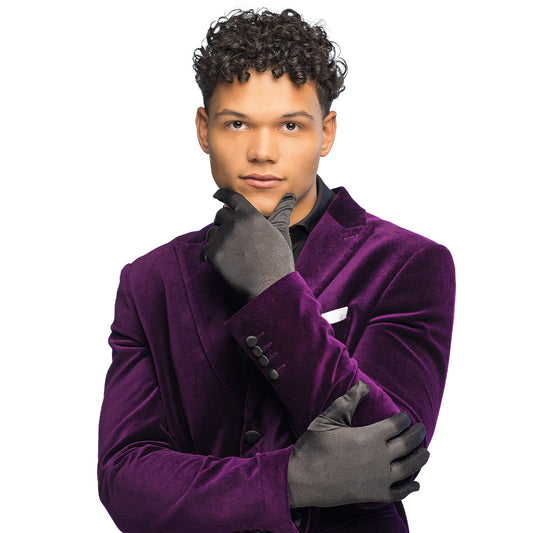 Gants noirs élégants pour déguisement et soirée costumée