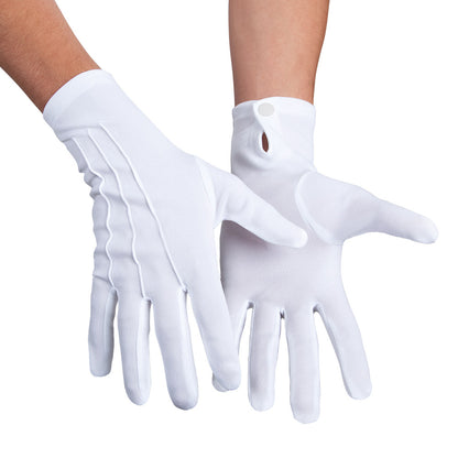 Gants Blancs Mime Déguisement Clown Cirque Accessoire