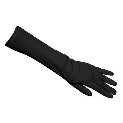 Gants Longs Noirs Satin - Accessoire Soirée Élégante