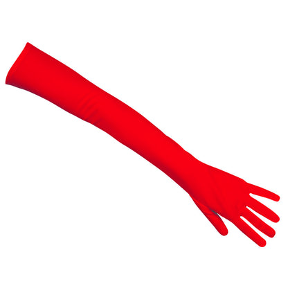 Gants Longs Rouge Brillant - Accessoire Soirée Élégante