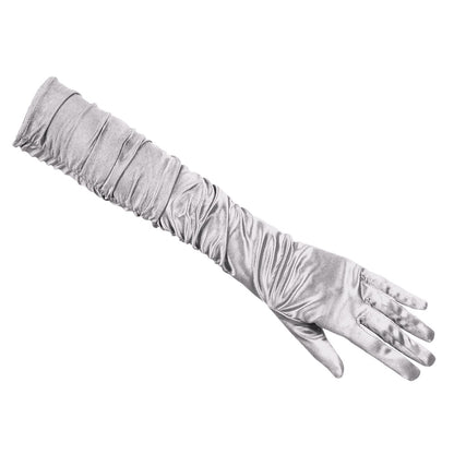 Gants Longs Froissés Glamour - 6 Coloris | Accessoire Déguisement