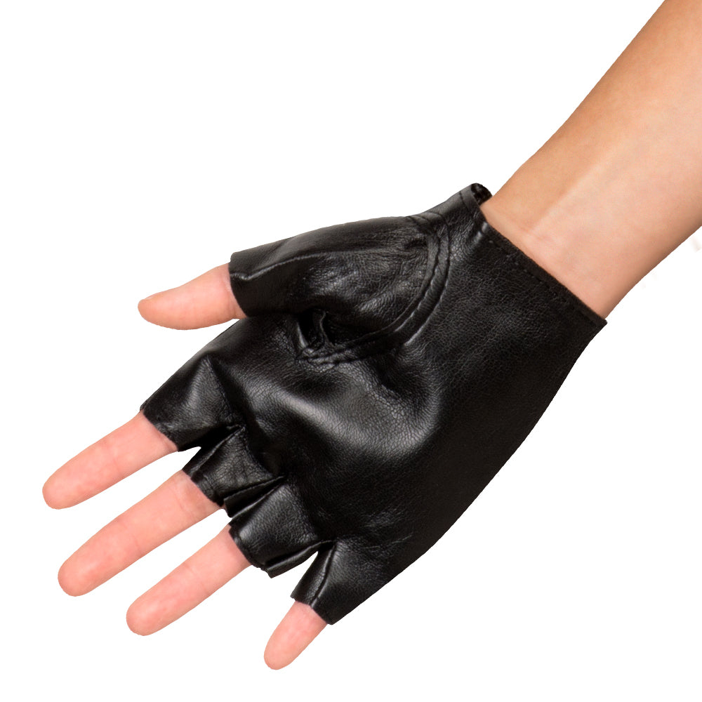 Gants Fingerless Rock avec Clous et Rivets - Accessoire Motard