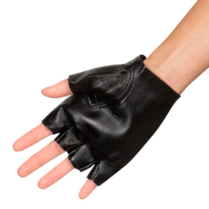 Gants Fingerless Rock avec Clous et Rivets - Accessoire Motard