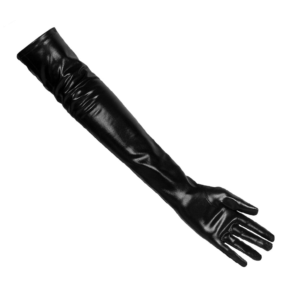 Gants Longs Noirs Zippés - Accessoire Rockstar & Disco