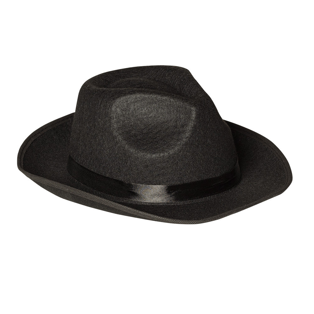 Chapeau Cowboy Noir Feutre - Accessoire Déguisement Western