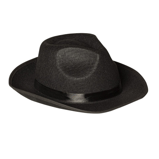 Chapeau Cowboy Noir Feutre - Accessoire Déguisement Western