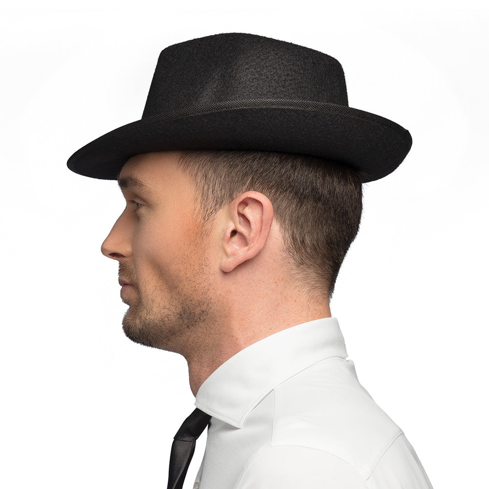 Chapeau Cowboy Noir Feutre - Accessoire Déguisement Western
