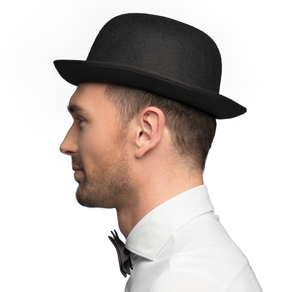Chapeau Melon Noir Élégant - Accessoire Déguisement Classe