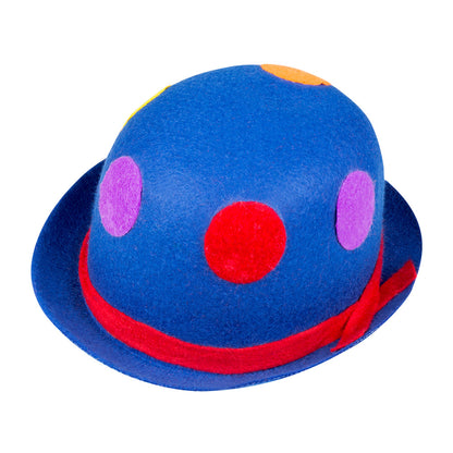 Chapeau Clown Multicolore avec Pois - Accessoire Déguisement Cirque