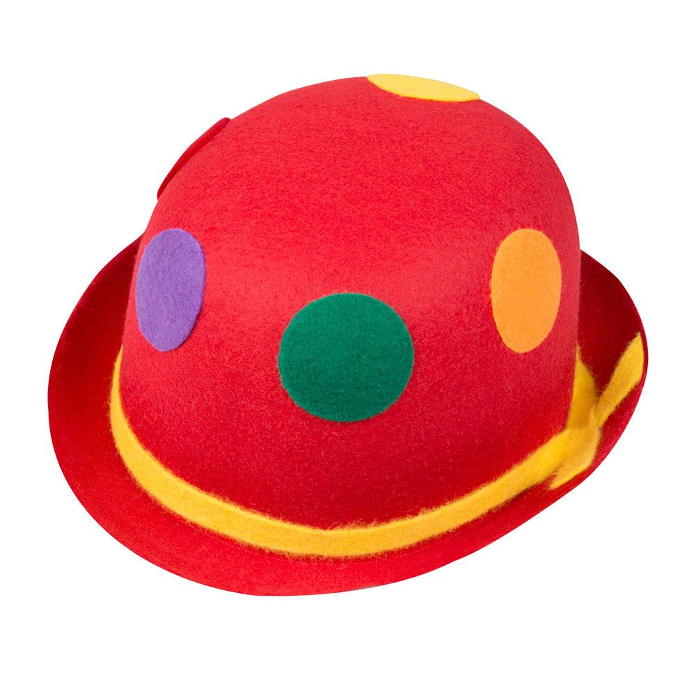 Chapeau Clown Multicolore avec Pois - Accessoire Déguisement Cirque