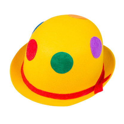 Chapeau Clown Multicolore avec Pois - Accessoire Déguisement Cirque