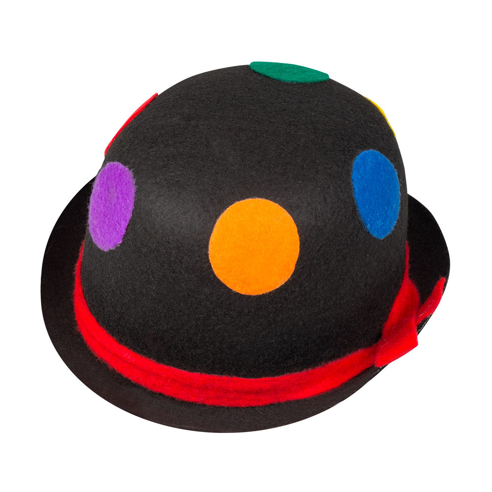 Chapeau Clown Multicolore avec Pois - Accessoire Déguisement Cirque