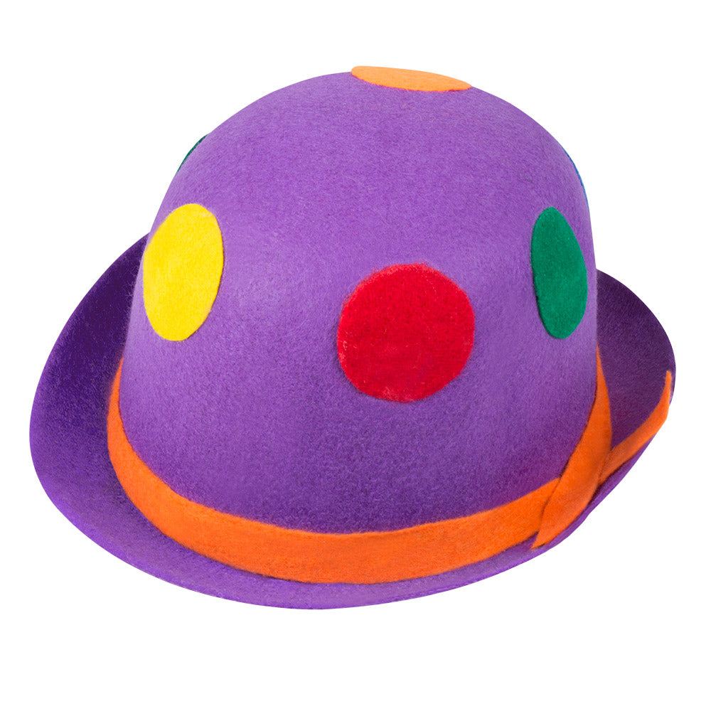 Chapeau Clown Multicolore avec Pois - Accessoire Déguisement Cirque