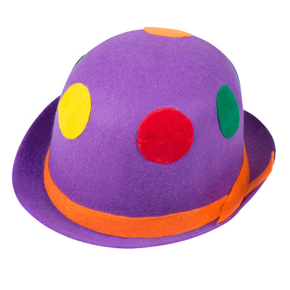 Chapeau Clown Multicolore avec Pois - Accessoire Déguisement Cirque