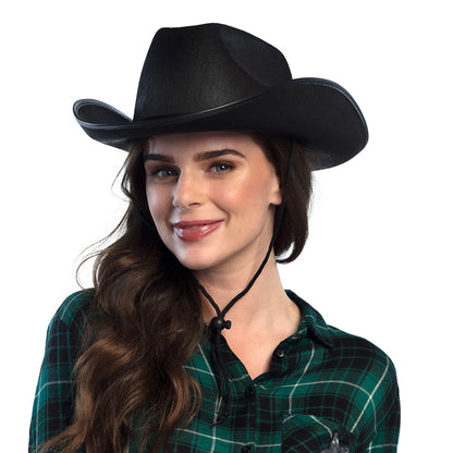 Chapeau Cowboy Noir Adulte - Style Western Authentique