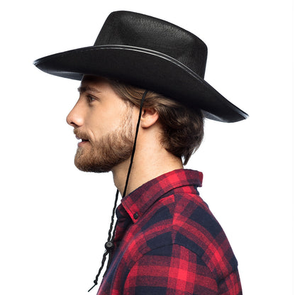 Chapeau Cowboy Noir Adulte - Style Western Authentique