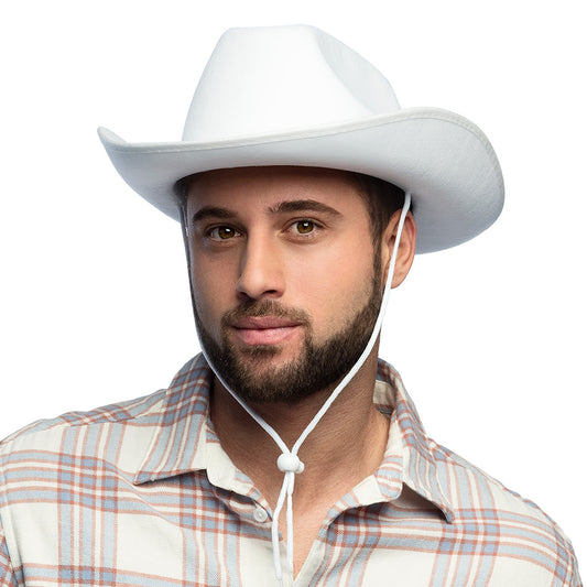 Chapeau Cowboy Blanc - Accessoire Western Authentique