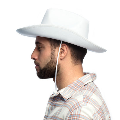 Chapeau Cowboy Blanc - Accessoire Western Authentique