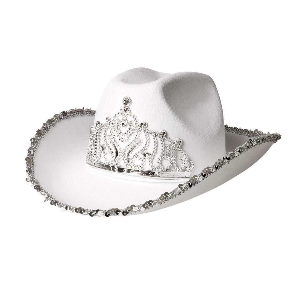 Chapeau Cowboy Paillettes avec Tiare Multicolore Femme