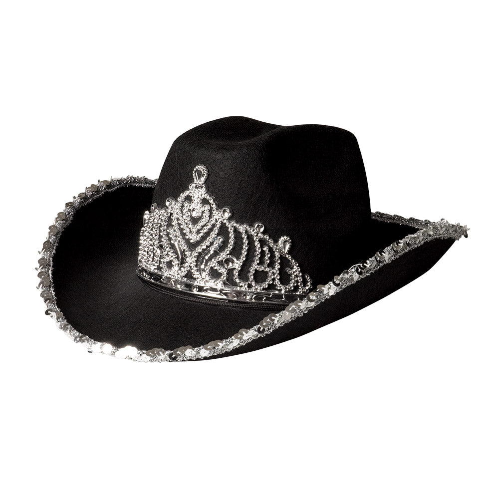 Chapeau Cowboy Paillettes avec Tiare Multicolore Femme