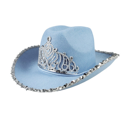 Chapeau Cowboy Paillettes avec Tiare Multicolore Femme