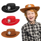 Chapeau Cowboy Sheriff Enfant - 3 Couleurs Disponibles