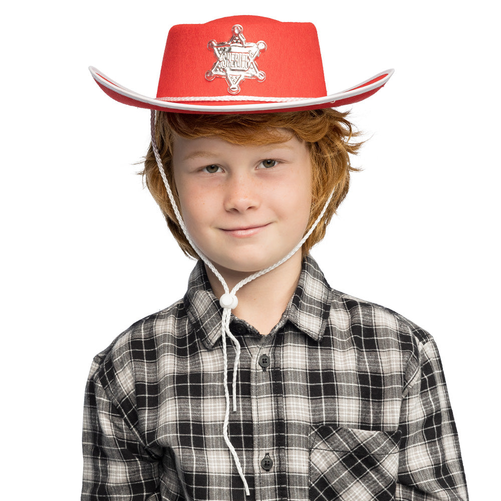 Chapeau Cowboy Sheriff Enfant - 3 Couleurs Disponibles