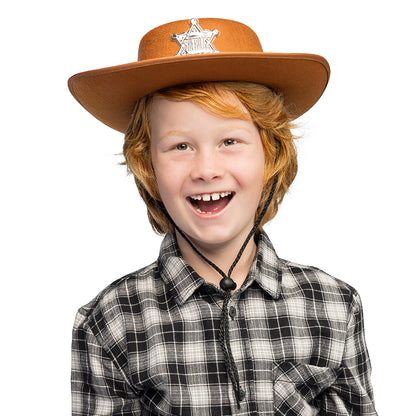 Chapeau Cowboy Sheriff Enfant - 3 Couleurs Disponibles