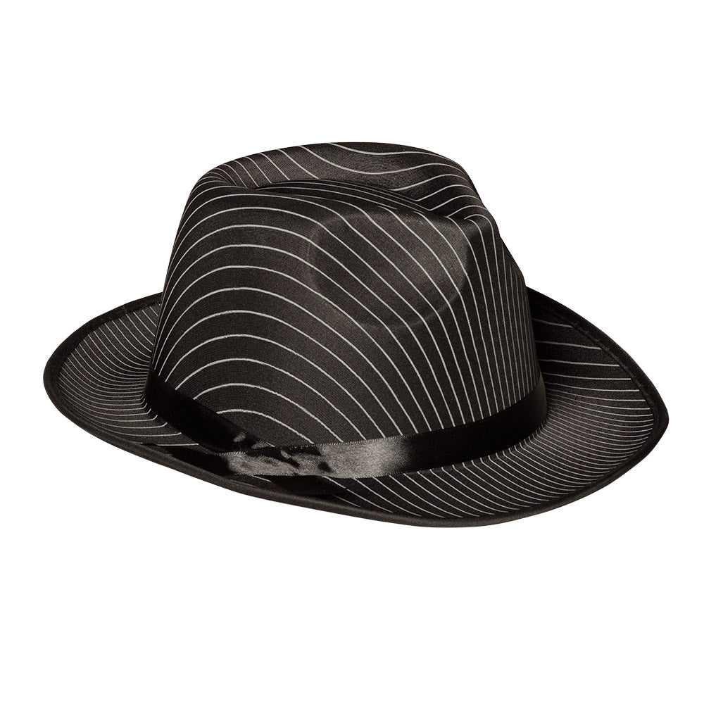 Chapeau Cowboy Noir Pailleté avec Bande Satin - Déguisement