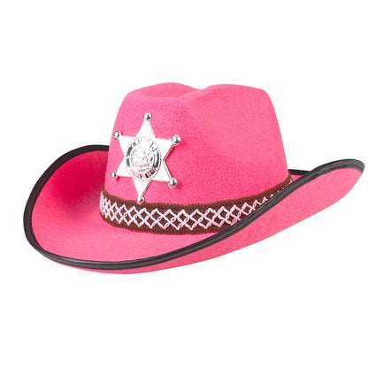 Chapeau Cowboy Enfant Sheriff Étoile - 6 Couleurs Assorties