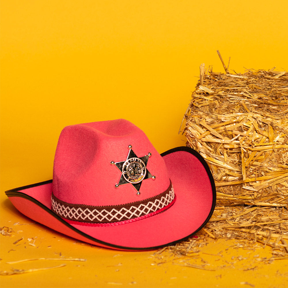 Chapeau Cowboy Enfant Sheriff Étoile - 6 Couleurs Assorties
