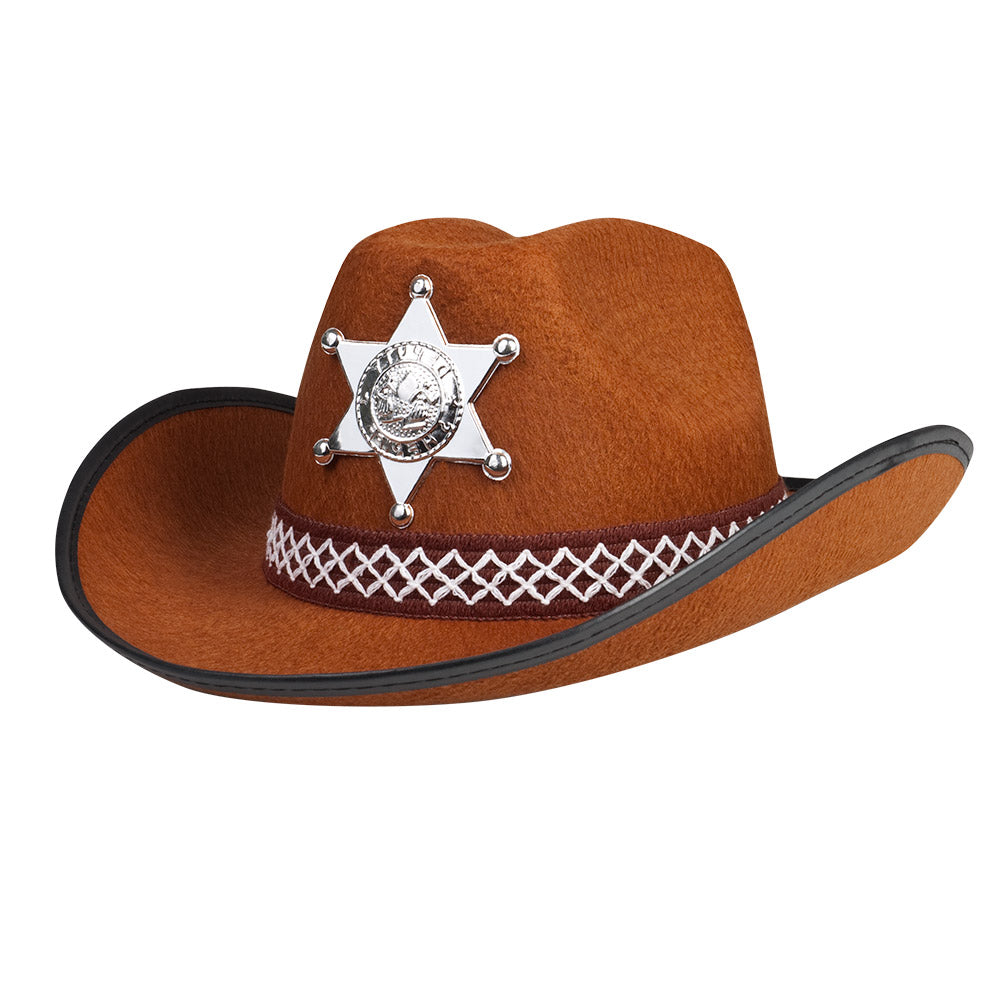 Chapeau Cowboy Enfant Sheriff Étoile - 6 Couleurs Assorties
