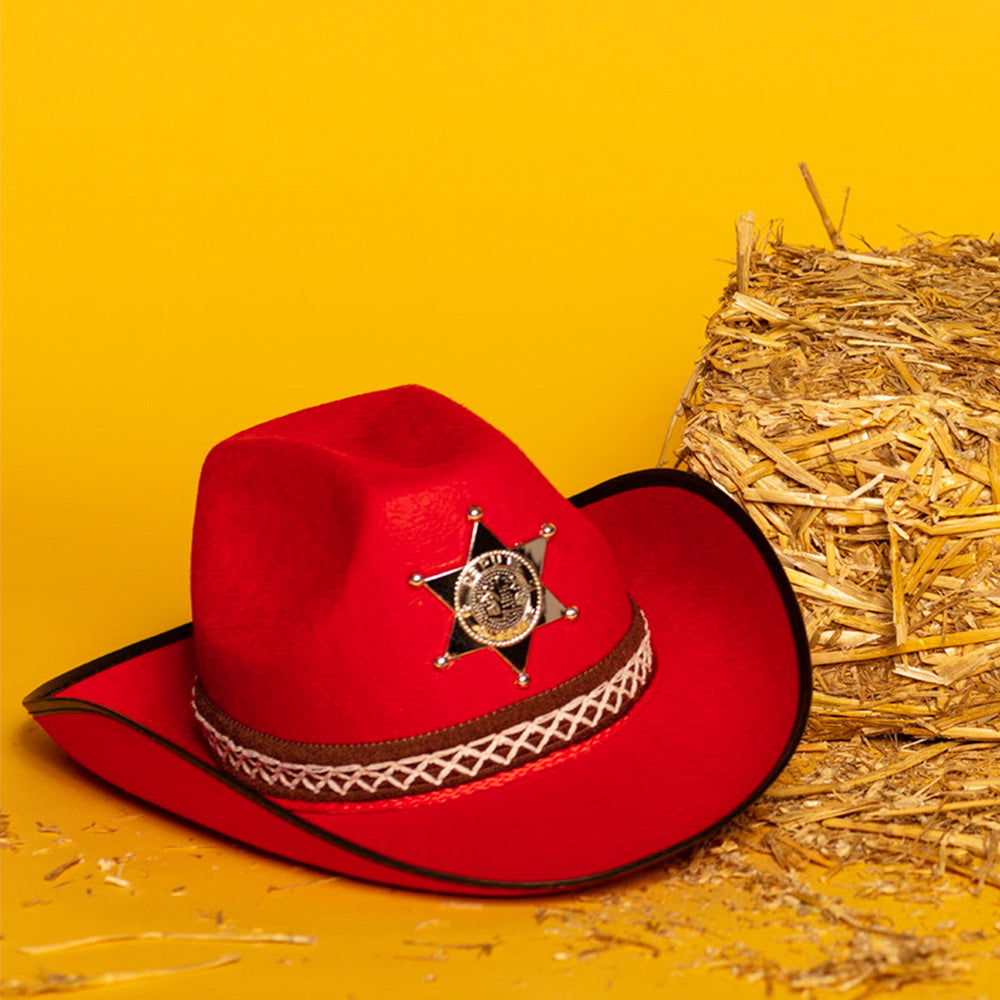 Chapeau Cowboy Enfant Sheriff Étoile - 6 Couleurs Assorties